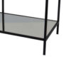 Gwen Plant Stand with 3 Mirrored Shelves, Black Metal Frame 40 Inch