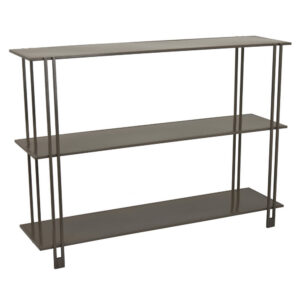 1502202669922b06cecaf.jpeg Bush Plant Display Stand, Modern 3 Tier Gray Metal Finish, 32 Inch