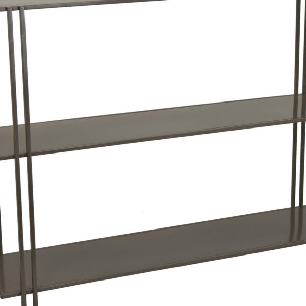 1502202669922b0eb35f8.jpeg Bush Plant Display Stand, Modern 3 Tier Gray Metal Finish, 32 Inch