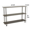 1502202669922b110e55b.jpeg Bush Plant Display Stand, Modern 3 Tier Gray Metal Finish, 32 Inch