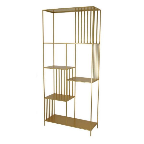 Tandum Plant Display Stand, Gold Metal 6 Shelves, Modern 71 Inch