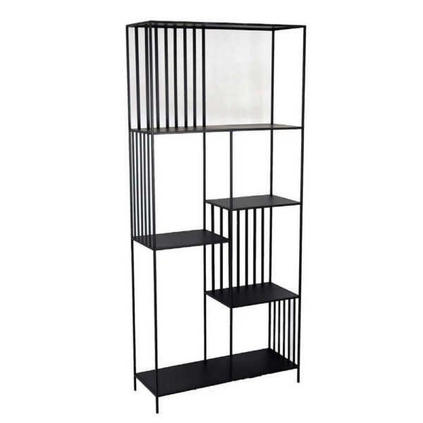 Tandum Plant Display Stand, Black Metal 6 Shelves, Modern 71 Inch