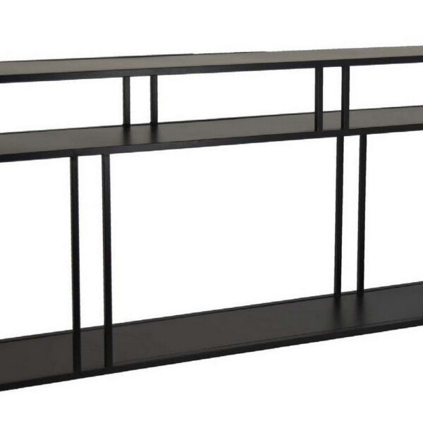 1502202669922bda25dd5.jpeg Plant Display Stand, 3 Tier Black Metal, Modern Industrial 48 Inch