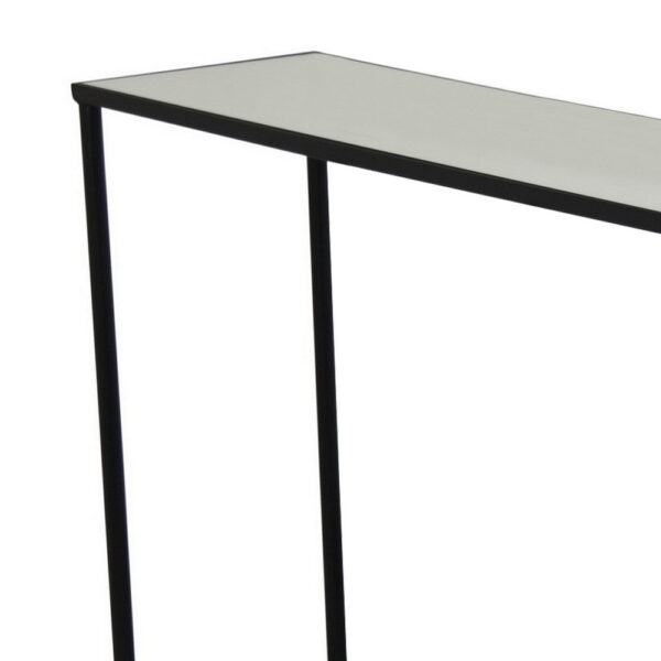 Kellie Nesting Plant Stand Table Set of 3, Black Metal, Glass Tops