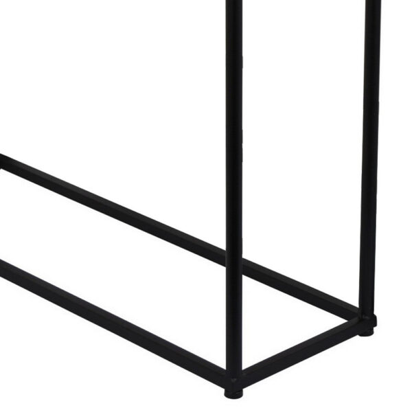 Kellie Nesting Plant Stand Table Set of 3, Black Metal, Glass Tops