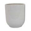 Lyna Accent Planter Set of 2, White Ceramic, Smooth Glossy Texture