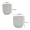 Lyna Accent Planter Set of 2, White Ceramic, Smooth Glossy Texture