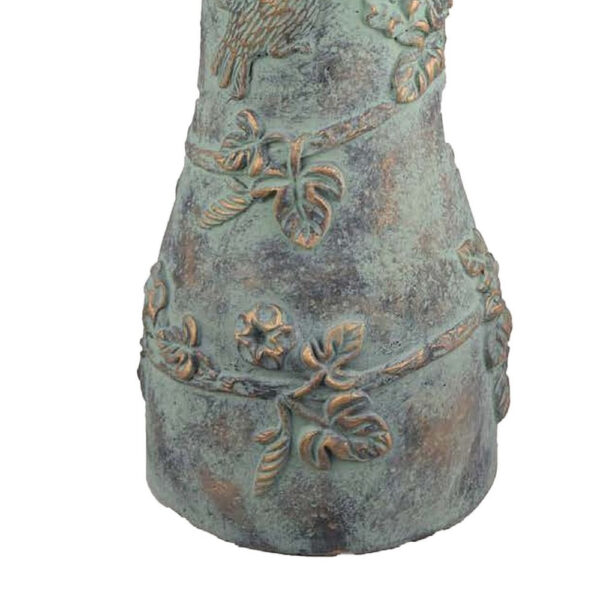 1502202669922c959e8c0.jpeg Menon Bird Bath Feeder, Decorative Designs, Green Terracotta, 20 Inch