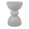 Accent Plant Stand table, 20 Inch Hourglass Design Classic White Resin