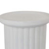 Accent Plant Stand Table, 21 Inch White Resin, Spacious Round Top