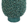 Accent Flower Vase, 3D Coral Textured Teal Green Ceramic 16 Inch