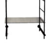 Plant Display Stand, 87 Inch, 3 Shelves Black Metal Ladder Design