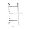 Plant Display Stand, 87 Inch, 3 Shelves Black Metal Ladder Design