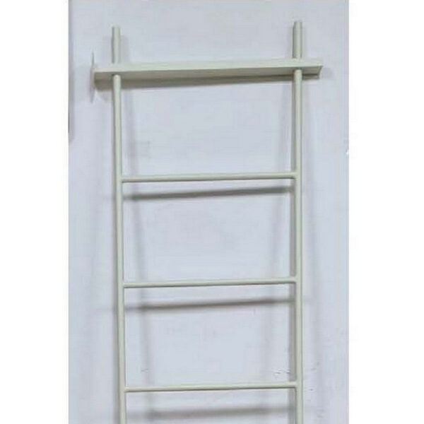 Plant Display Stand, 87 Inch 7 Tier Ladder Design, White Metal Body