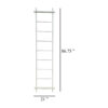 Plant Display Stand, 87 Inch 7 Tier Ladder Design, White Metal Body