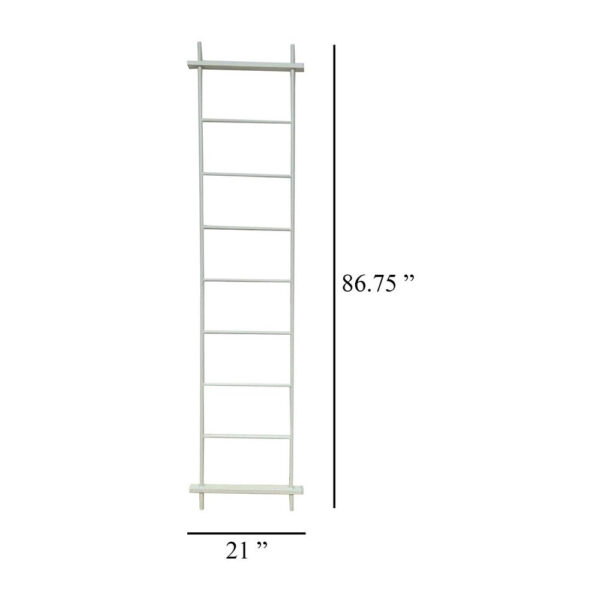 Plant Display Stand, 87 Inch 7 Tier Ladder Design, White Metal Body