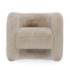 1502202669922e1a37b4e.jpeg Ciel Accent Chair with Barrel Style Plush Foam Cushion, Beige Faux Fur