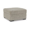 Alno Accent Ottoman, Square 38 Inch Beige Polyester, Hidden Storage
