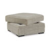 Alno Accent Ottoman, Square 38 Inch Beige Polyester, Hidden Storage