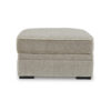 Alno Accent Ottoman, Square 38 Inch Beige Polyester, Hidden Storage