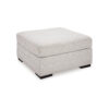 Carly Oversized Accent Ottoman, Modern Stone Gray Nuvella 36 Inch