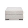 Carly Oversized Accent Ottoman, Modern Stone Gray Nuvella 36 Inch