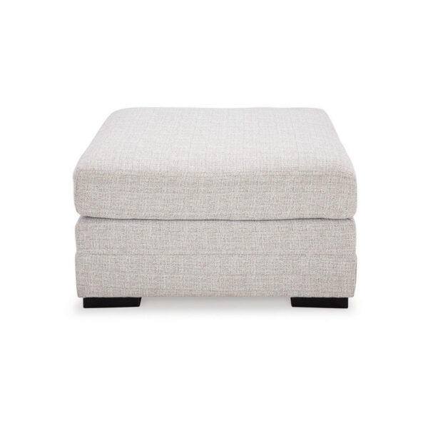 Carly Oversized Accent Ottoman, Modern Stone Gray Nuvella 36 Inch