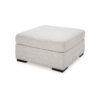 Carly Oversized Accent Ottoman, Modern Stone Gray Nuvella 36 Inch