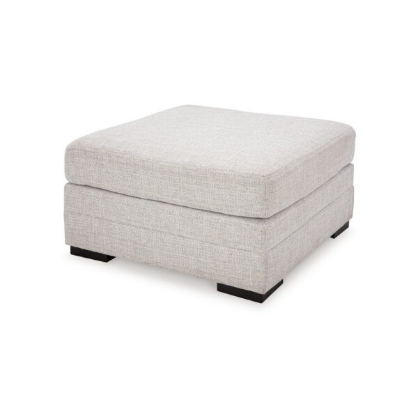 Carly Oversized Accent Ottoman, Modern Stone Gray Nuvella 36 Inch
