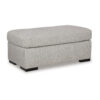 Marcy Ottoman, Low Profile Legs, Pewter Gray Next Gen Nuvella 44 Inch