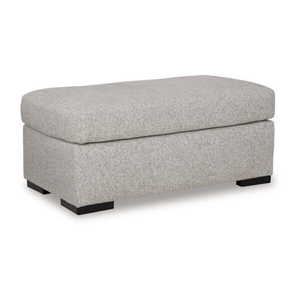 Marcy Ottoman, Low Profile Legs, Pewter Gray Next Gen Nuvella 44 Inch