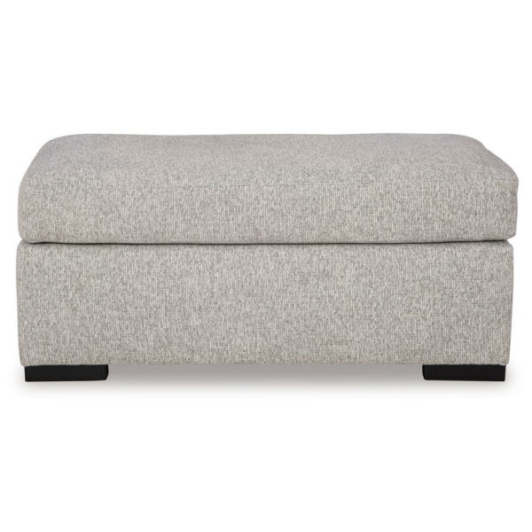 Marcy Ottoman, Low Profile Legs, Pewter Gray Next Gen Nuvella 44 Inch