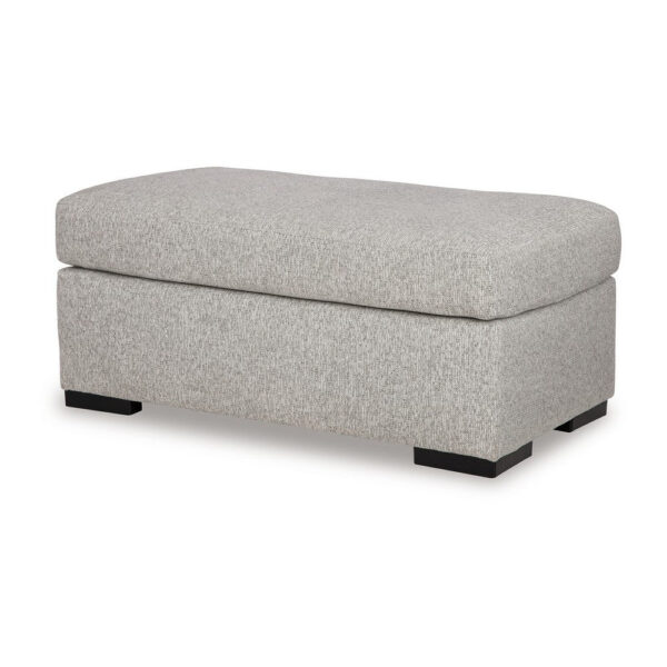 Marcy Ottoman, Low Profile Legs, Pewter Gray Next Gen Nuvella 44 Inch