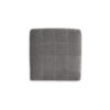 Marlow Oversize Ottoman, Stitch Details, Muted Gray Polyester 36 Inch