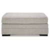 Shelyn Accent Ottoman Bench, Modern Light Sand Gray Polyester 43 Inch