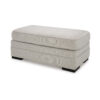 Shelyn Accent Ottoman Bench, Modern Light Sand Gray Polyester 43 Inch