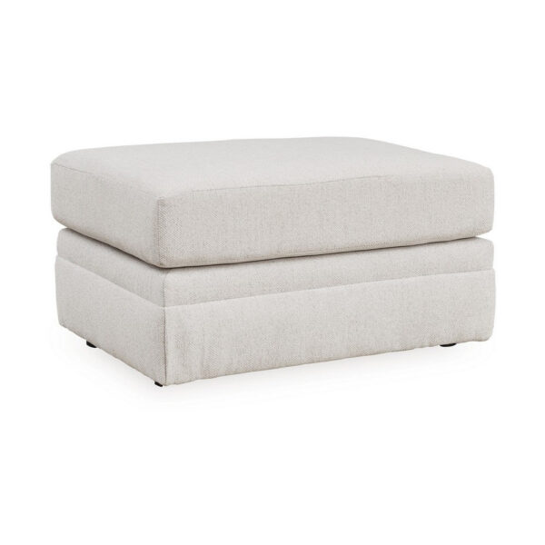 1502202669922eae5f0bf.jpeg Maite Ottoman, Modern Chalk Gray Polyester, Soft Cushions, 34 Inch
