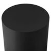 Rano Side End Table, 19 Inch Black Round Iron Top, Modern Drum Shape