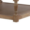 Xena Coffee Table, 36 Inch Tufted Frost Gray Upholstery, Solid Wood
