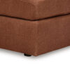 Meso Oversized Square Ottoman, Spice Orange Nuvella Polyester, 32 Inch