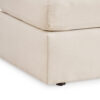 Meso Oversized Square Ottoman, Oyster Ivory Nuvella Polyester, 32 Inch
