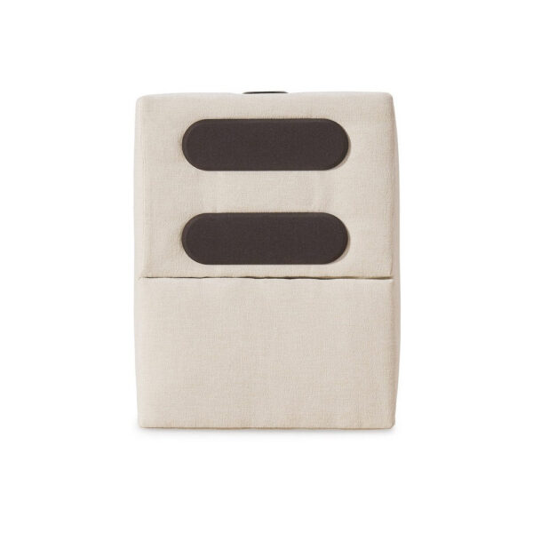 Meso Modular Console Side Table, Audio System, Ivory Nuvella, 37 Inch