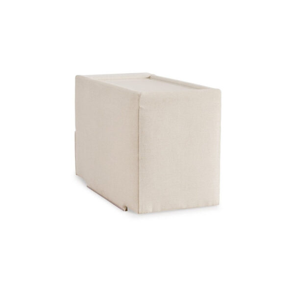 Meso Modular Console Side Table, Storage, Oyster Ivory Nuvella,37 Inch