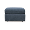 Meso Oversized Square Ottoman, Ink Blue Nuvella Polyester, 32 Inch