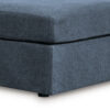 Meso Oversized Square Ottoman, Ink Blue Nuvella Polyester, 32 Inch