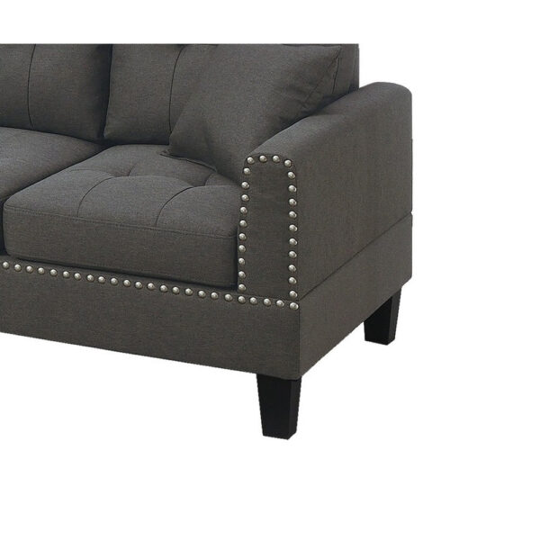 15022026699230144cdc0.jpeg Ena 2pc Sectional Sofa Set with Chaise, 2 Pillows, Dark Brown Linen