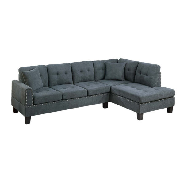 15022026699230224125d.jpeg Dema 2pc Sectional Sofa Set, Chaise, 2 Pillows, Textured Black Velvet
