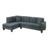15022026699230257f86a.jpeg Dema 2pc Sectional Sofa Set, Chaise, 2 Pillows, Textured Black Velvet