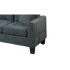 150220266992302832fc0.jpeg Dema 2pc Sectional Sofa Set, Chaise, 2 Pillows, Textured Black Velvet