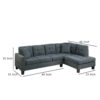 150220266992302ceb7b2.jpeg Dema 2pc Sectional Sofa Set, Chaise, 2 Pillows, Textured Black Velvet